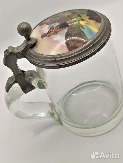 Антикварная пивная кружка, 19 век. Германия