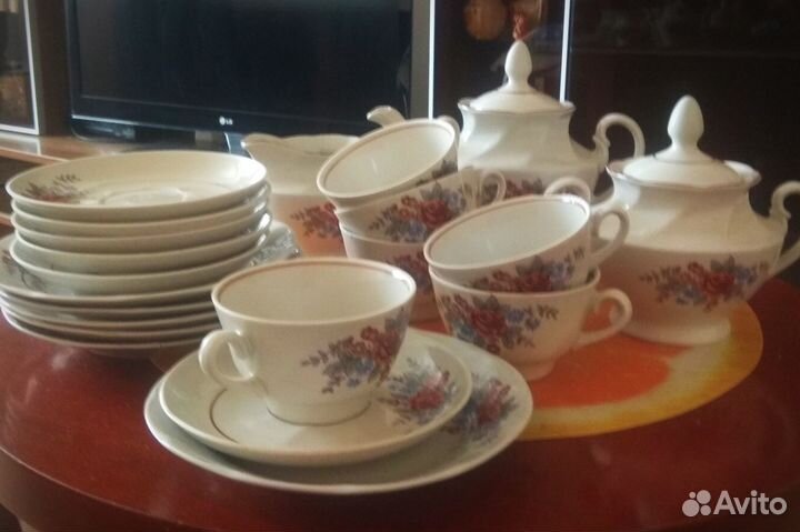 Сервиз чайный 21 предмет Рижский фарфоровый завод