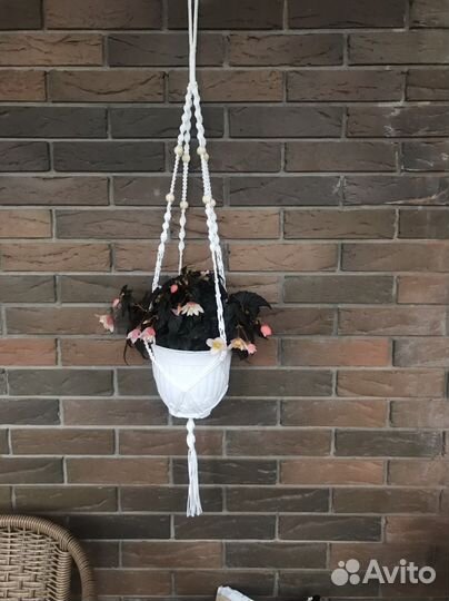 Кашпо для цветов макраме