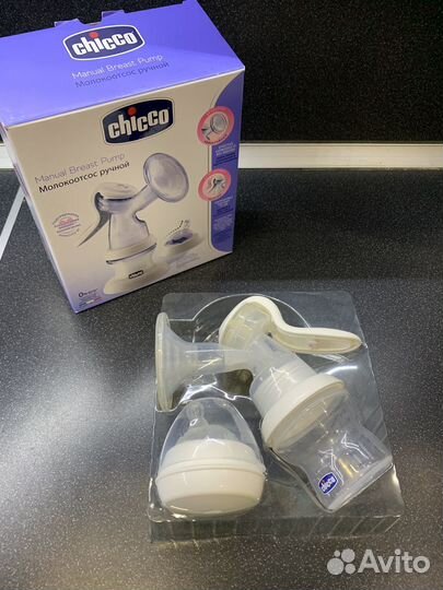 Молокоотсос ручной Chicco с бутылочкой