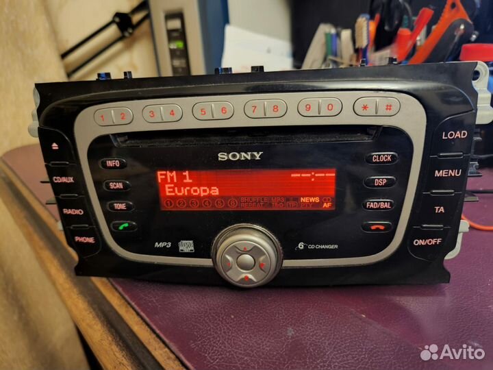 Магнитола Sony Ford овал на 6 дисков