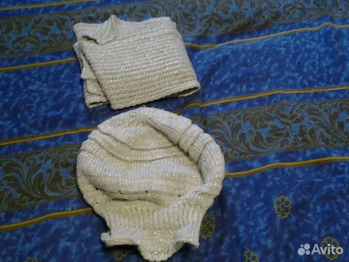 Комплект шапка и шарф 3 шт