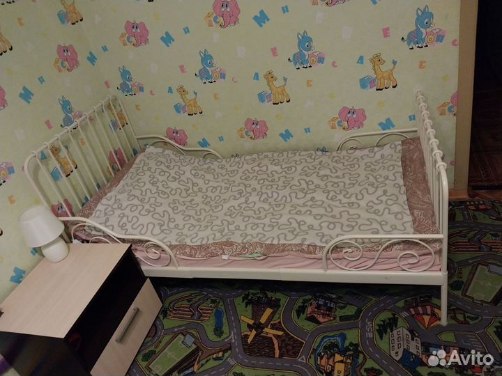 Детская раздвижная кровать IKEA Minnen