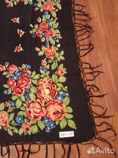 Шаль платок Павлопосадский СССР