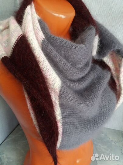 Бактус - полосатик, платок, шаль, косынка