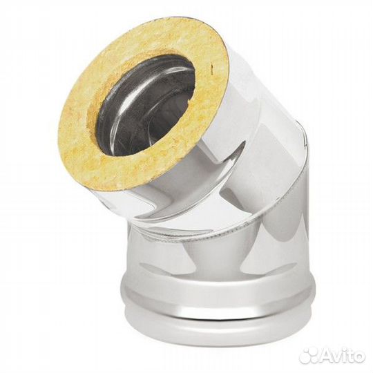 Сэндвич-колено Везувий 45 2 секции нерж, aisi 430