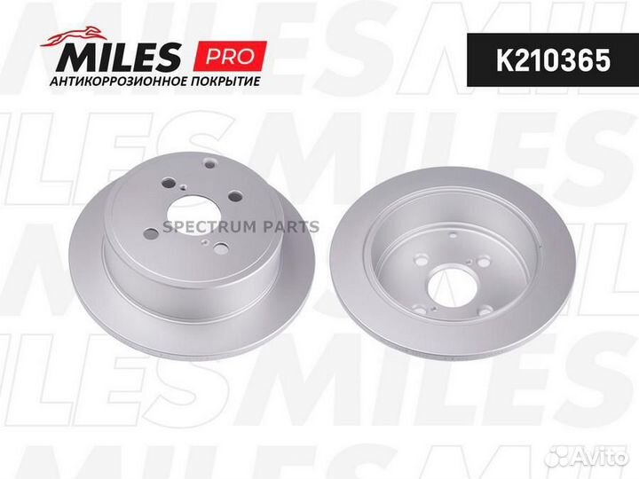 Miles K210365 Диск тормозной задний toyota corolla