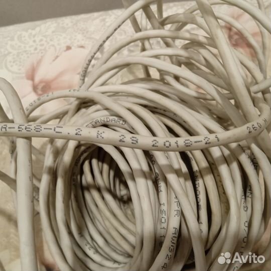 Интернет кабель (патч-корд) 20 м, сетевые фильтры