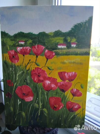 Картина маслом цветы