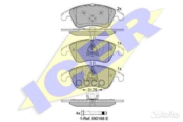 Колодки торм диск MB C-class (W204) C320 CDi C