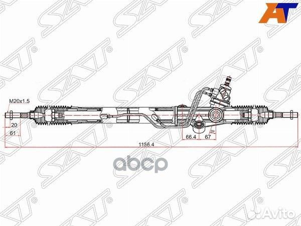 Рейка рулевая Toyota Land Cruiser 98-02 LHD ST
