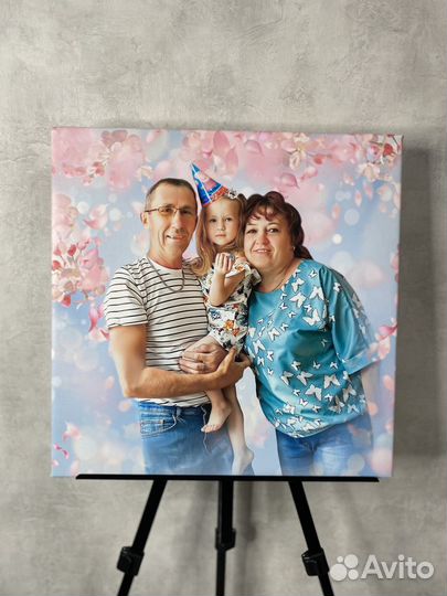 Портрет по фото на холсте