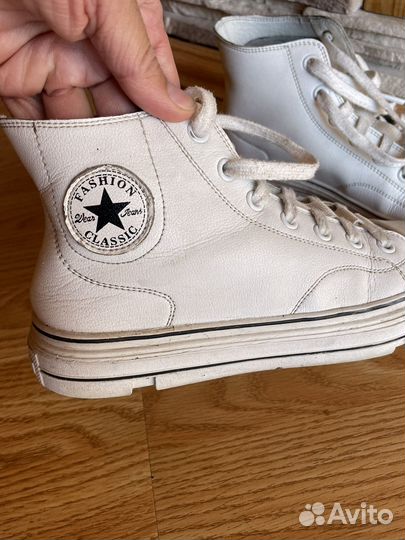 Кожаные кеды respect 38, Converse 37