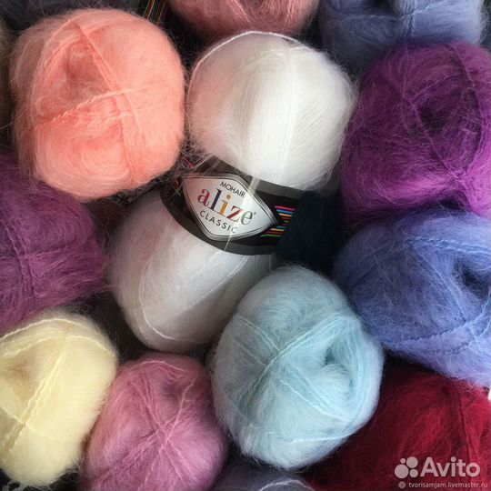 Пряжа Alize Mohair classik (25мохер, 25шерсть)