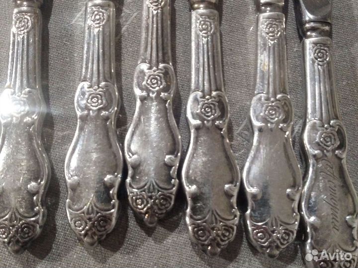 Ножи серебряная роза