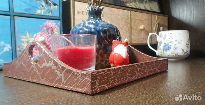 Декоративный поднос ручной работы