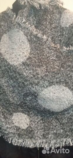 Палантин шаль пэ 200-50см очень мягкий серый