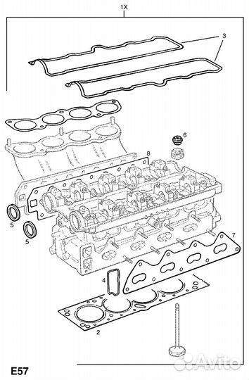 Прокладка клапанной крышки Opel 1.4 1.6