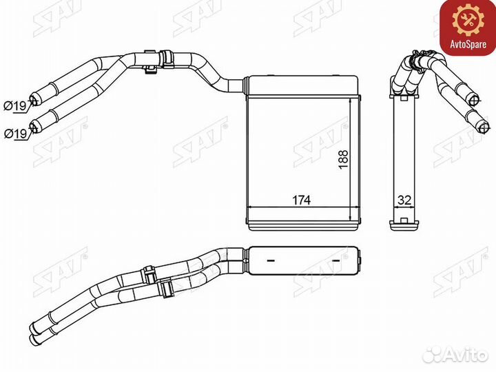 Радиатор отопителя салона ford mondeo 07/galaxy 06