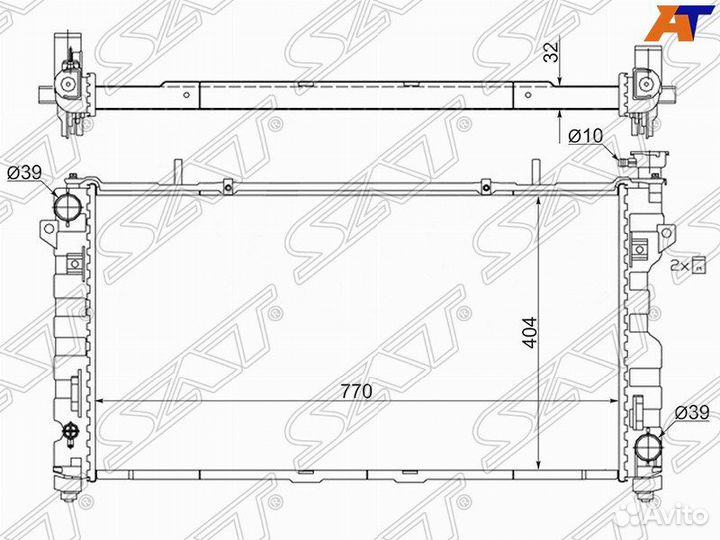 Радиатор chrysler voyager/town&country/dodge carav