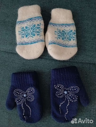 Шапки и варежки зима на 2-4 года