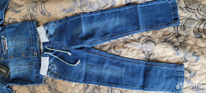 Джинсовый костюм для девочки 110