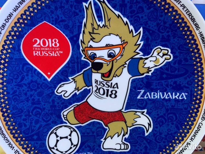 Набор 2 тарелки Fifa Чм 2018. Дулевский фарфор