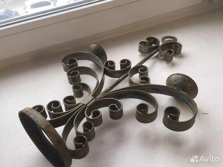 Огромный подсвечник тяжелый чугун