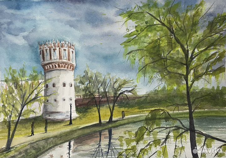 Акварель картина А4