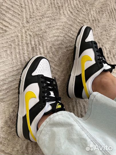 Кроссовки Nike Dunk Low Black Opti Yellow