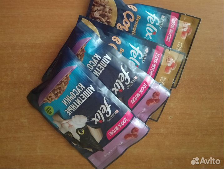 Влажный корм для кошек феликс