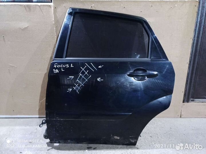 Дверь задняя левая Форд Фокус 1 в сборе