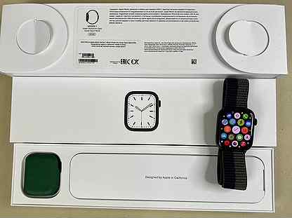 Часы apple watch 7 45 mm green