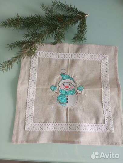 Салфетки льняные с вышивкой