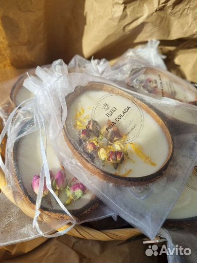 Аромасвечи в кокосе