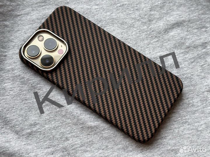 Чехол kevlar на iPhone 11/12/13/14 pro max карбон