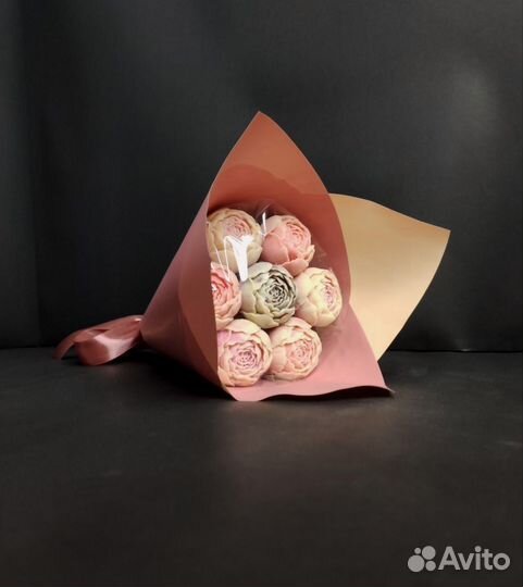 Пионы из Бельгийского Шоколада - 7 шт в Букете