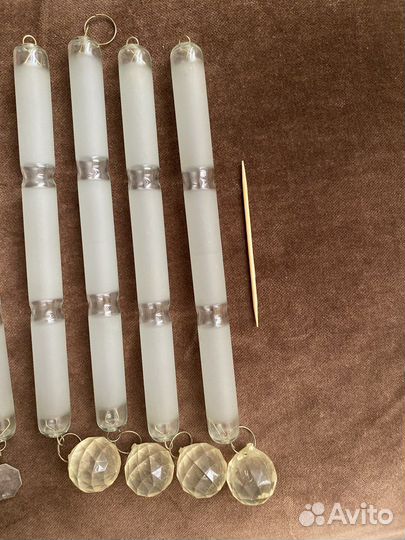 Стеклярусы висюльки подвески стеклянные для люстры