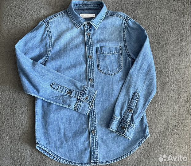 Джинсовая рубашка.128.zara