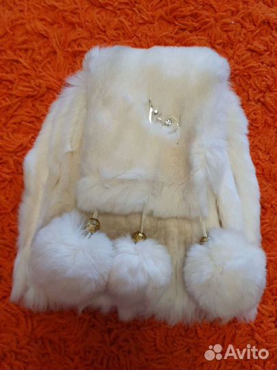 Шапка норковая вязаная женская