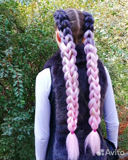 3д косы съемные (пара)