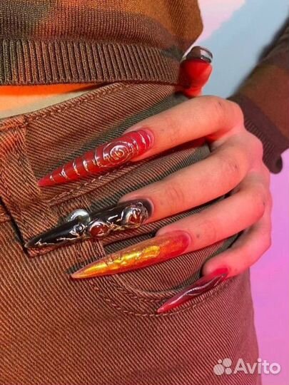 Маникюр наращивание ногтей