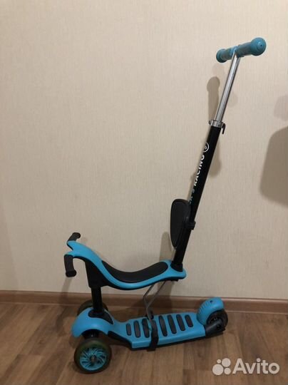 Детский самокат трехколесный 2в1 Happy Baby Duo