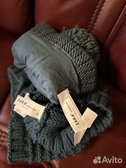 Снуд и шапка комплект zara