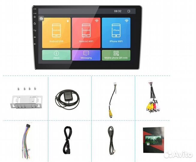 Магнитола 9дюйм Android 16/32gb+Аксессуар-Гарантия