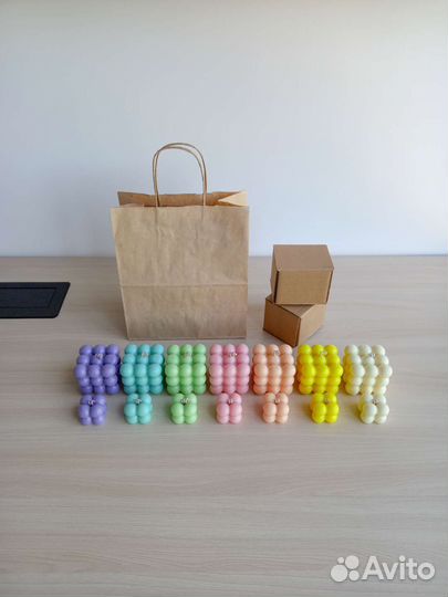 Комплект свечей 2 шт ручной работы из пчелиного во