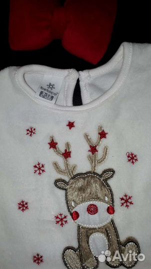 Платье теплое Новое 9-12м