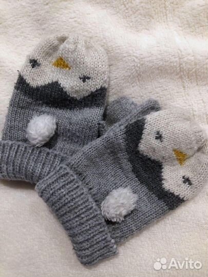 Zara комплект шапка варежки, снуд демисезон