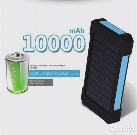 Солнечный повербанк/ внешний аккумулятор