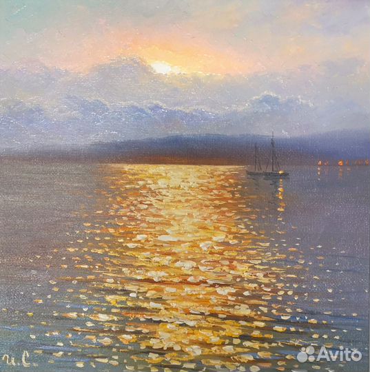 Картина маслом на холсте На море